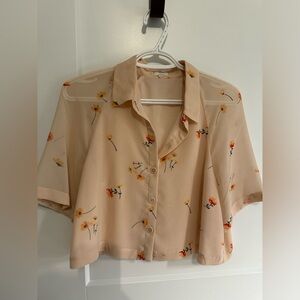 Aritzia Wilfred see through blouse